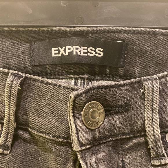 Express Faded Black Mid Rise stretch leggings. Size 2 regular. - Picture 2 of 5